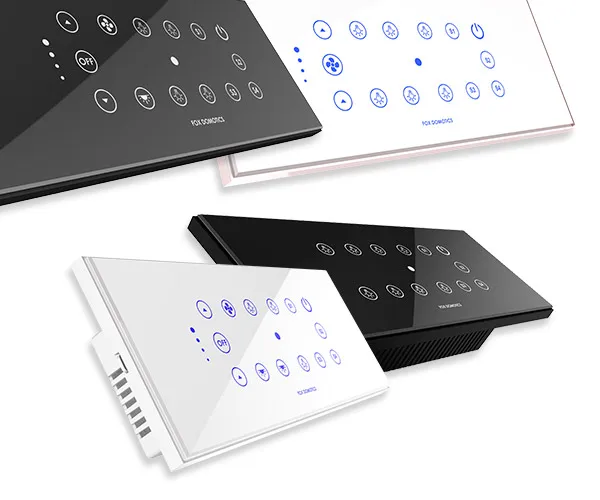 Home Automation Smart Touch Screen Switch Tuya single phase wifi smart switch Tuya smart life universal capacitive touch switch