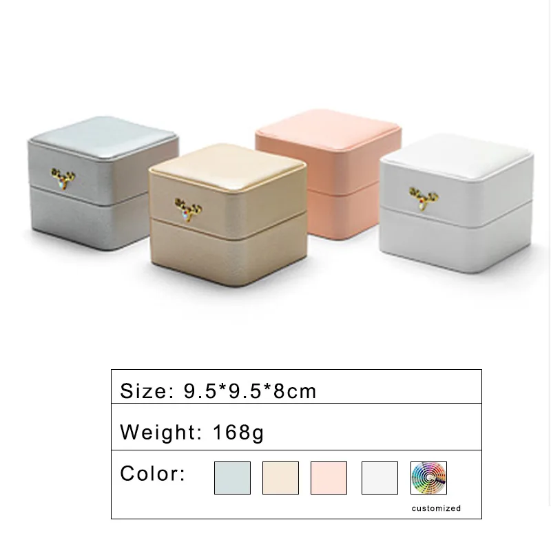 Wholesale Luxury Led Velvet Jewelry Box Custom Logo Packaging Ring Earring Necklace Bracelet pendant Jewellery Box