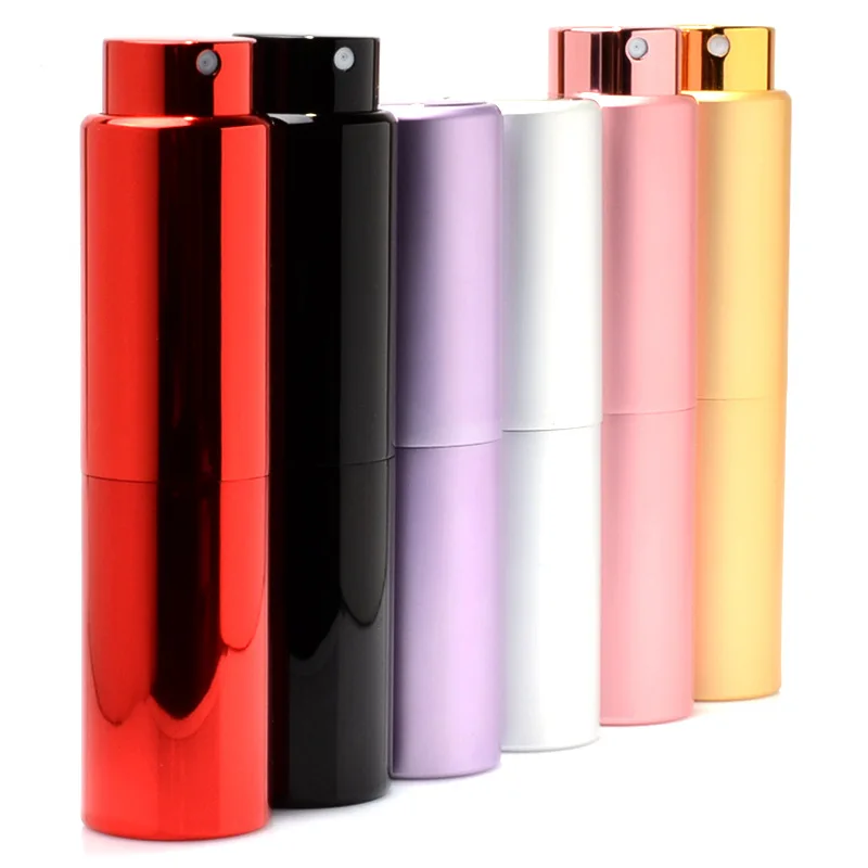 Wholesale 8ml 10 ml 15ml 20ml Mini Matte Black Personalized Pump Refill aluminium spray bottle 20ml