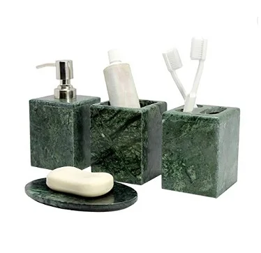 Набор из 4 предметов для ванной комнаты смолы набор в модном стиле держатель зубных щеток диспенсер мыла Коробка зеркале индивидуальный