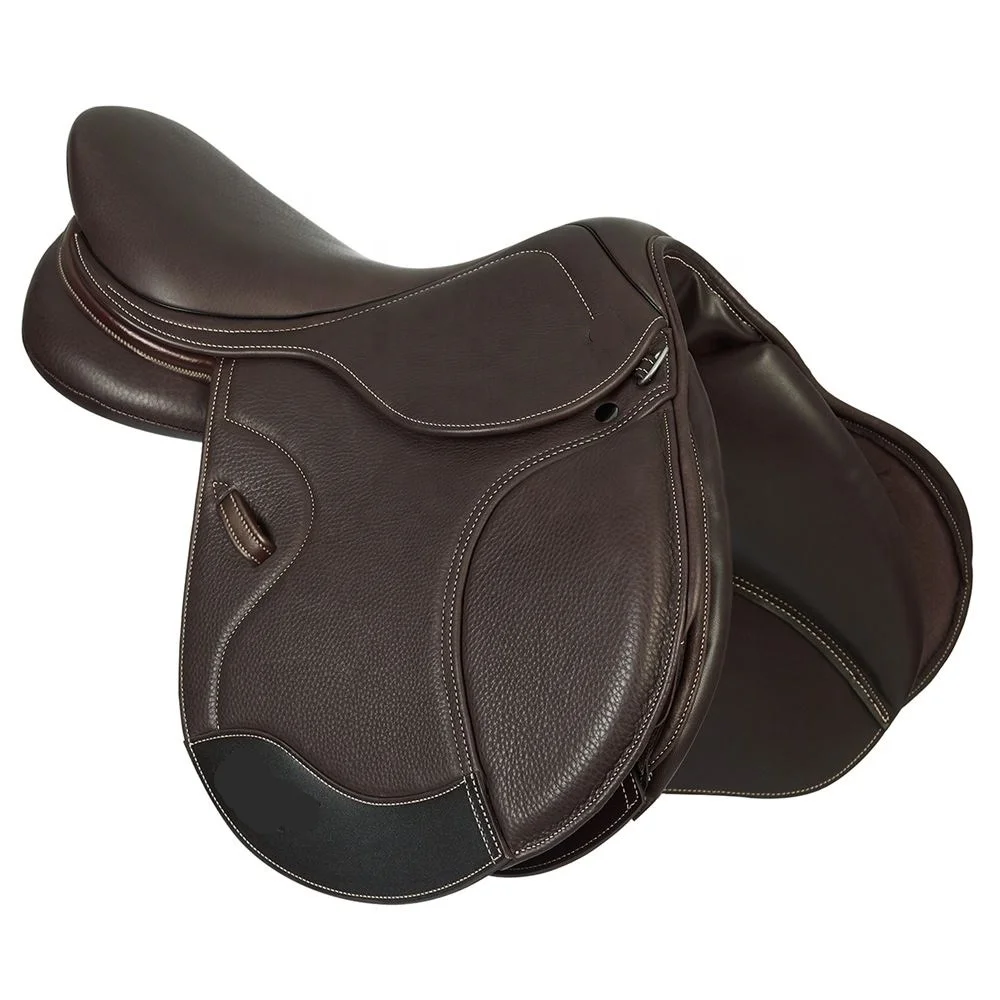 High Quality  genuine Leather Horse Jumping Saddle  Horse Racing Saddle Dressage English Saddle at best price
