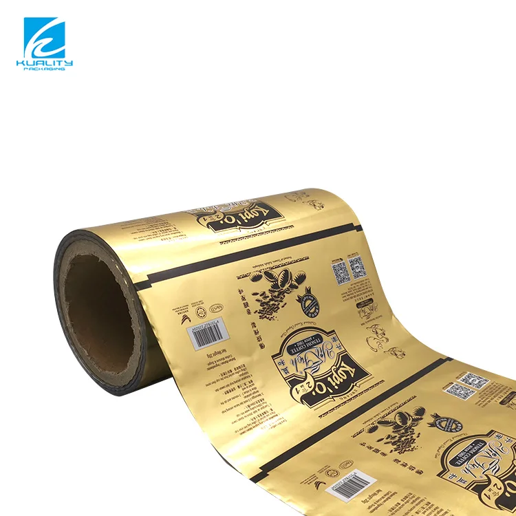 Aluminum Foil Food Packaging Honey Film Rolls Supplement Sachet Plastic Custom Printed Laminated Snack Packaging Roll Film