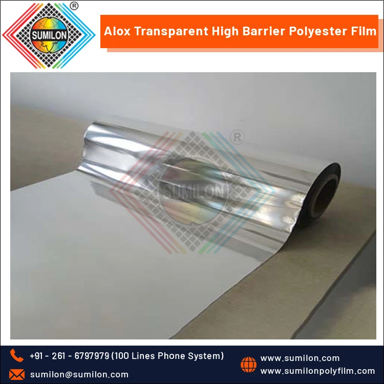 Best Quality Alox Transparent High Barrier Speciality PET Polyester Food Packaging Films Plastic Film Roll for Bulk Buyers