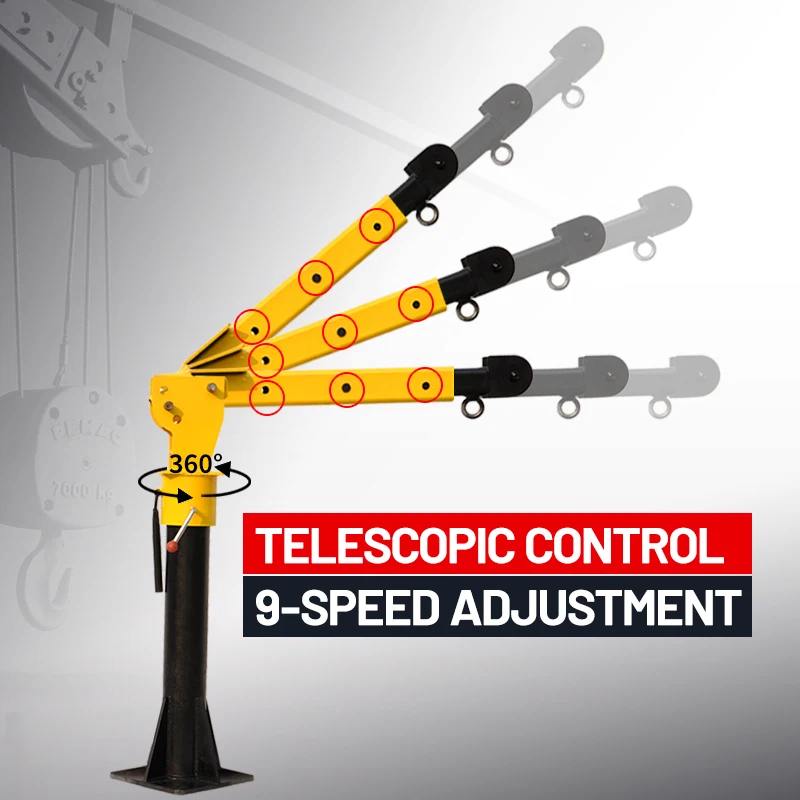 Compact Mini Hydraulic Pickup Truck Boom Lift Crane 800 kg with DC 12V Electric system