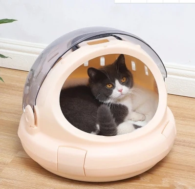 Pet Supplies Hot Sell Space capsule cat litter ball transparent pet supplies PVC cat house pets bag