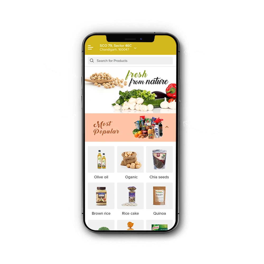 Best ecommerce grocery app b2b grocery app for android phone and ihpone design and development company in india
