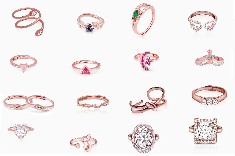 GIVA Adjustable Fashion Jewellery Rings | Perfect for Gift | 6 Months Warranty