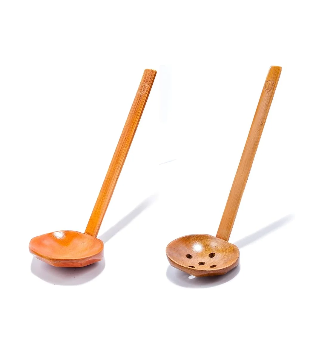 Utensil Wooden soup spoon Handle Heat Rice Soup Ladle Serving Spoon for round shape and 3 pack hot selling
