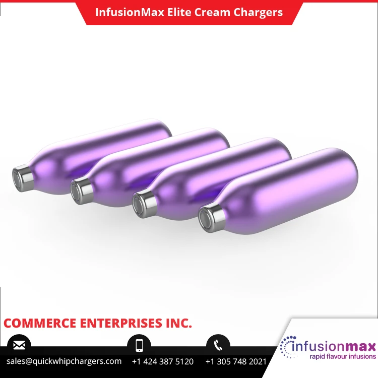 Superlative Quality Widely Selling 9g Charge Purple Color InfusionMax Elite Whipped Cream Charger for Sale