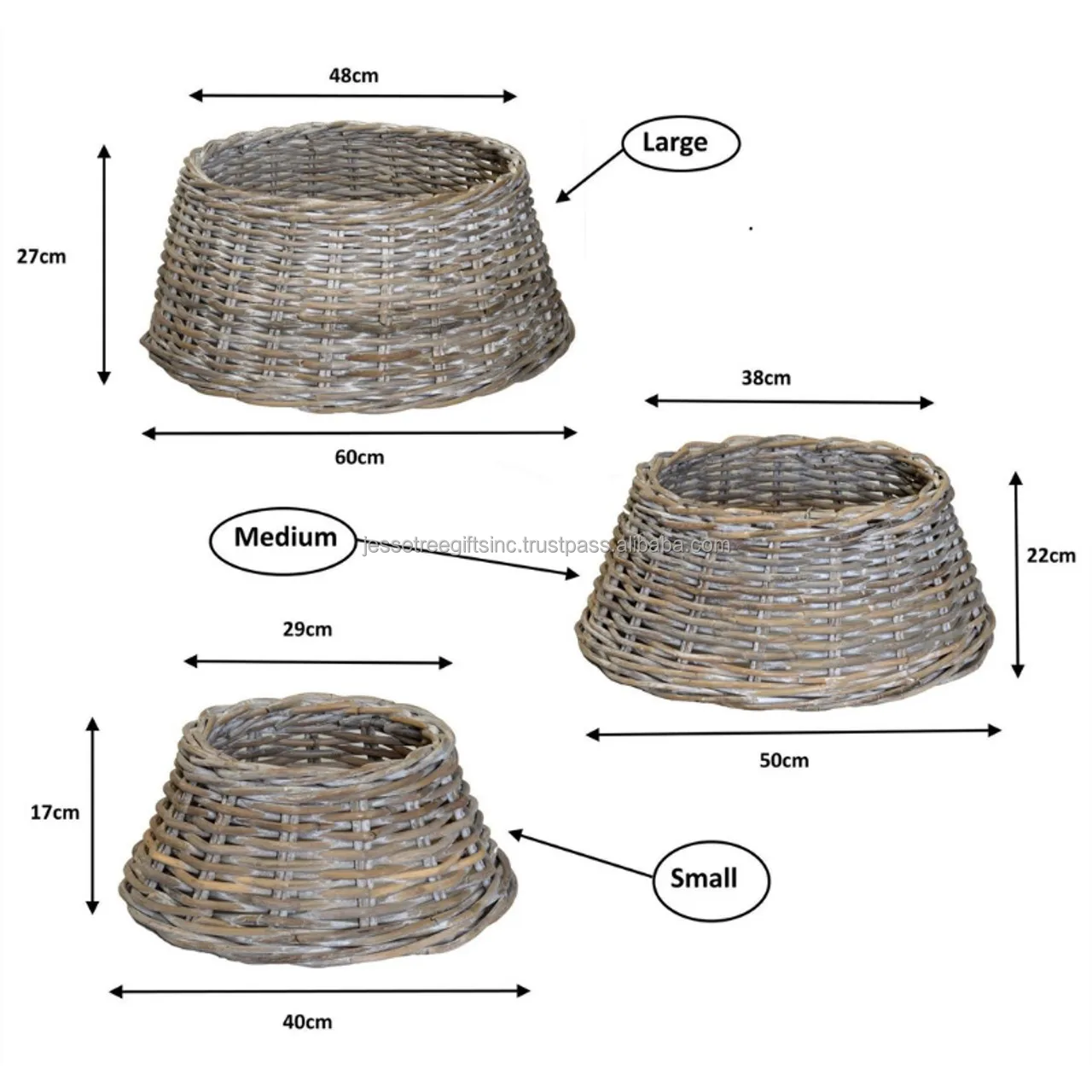 Decorative Wicker Basket With Whitewash Finishing Round Shape Best Quality For Storage Organization & Decoration Wholesale Price