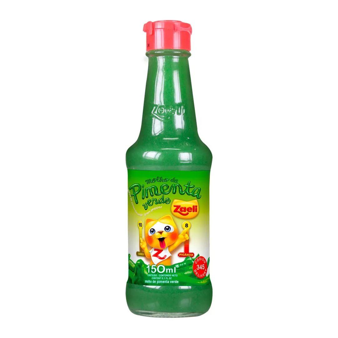 GREEN PEPPER SAUCE 12X5,07floz mild pepper sauce