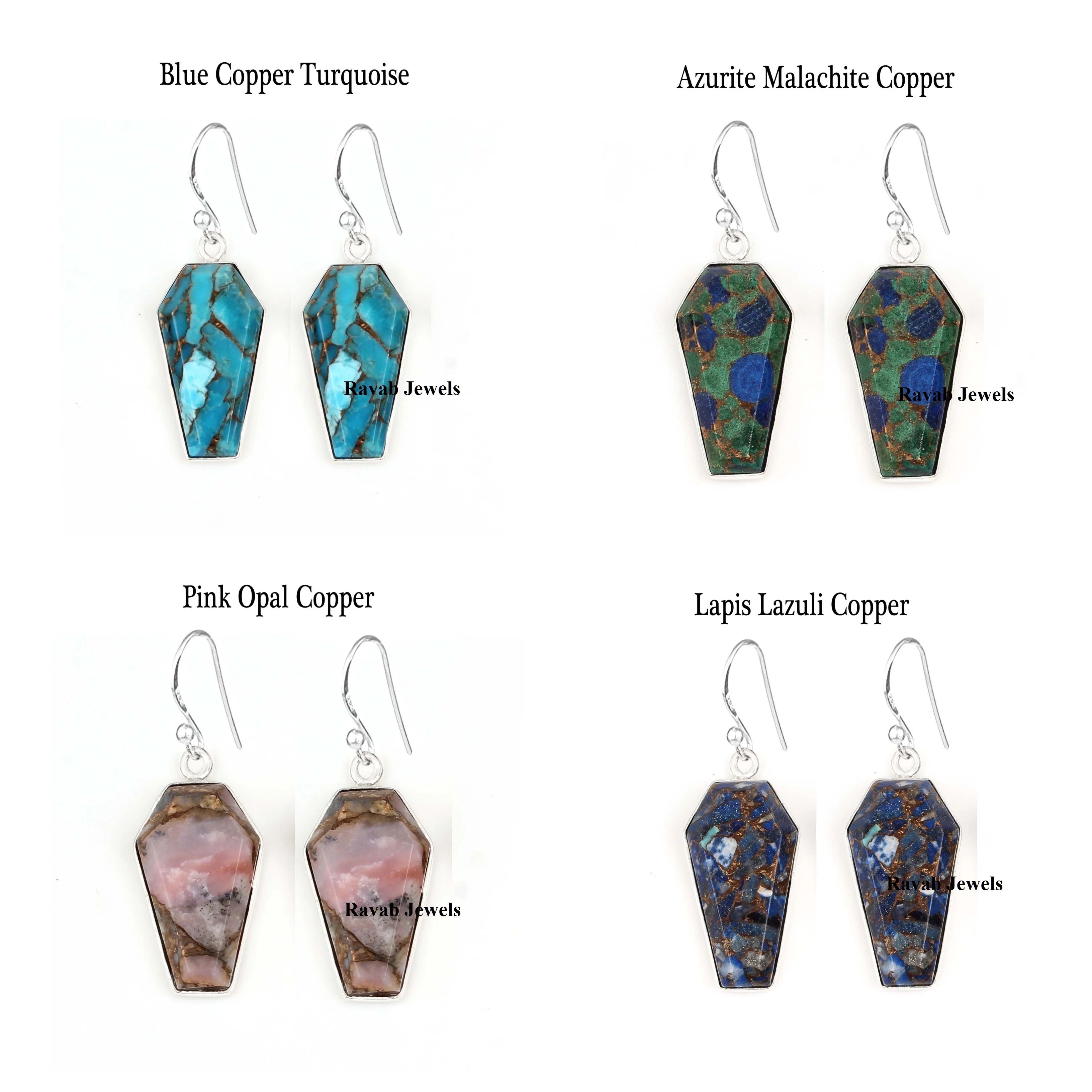 Mohave Oyster Turquoise 925 Sterling Silver Solid Spiny Women Jewelry Coffin Shape 10x17mm Party Luxury Gift Earring For Female