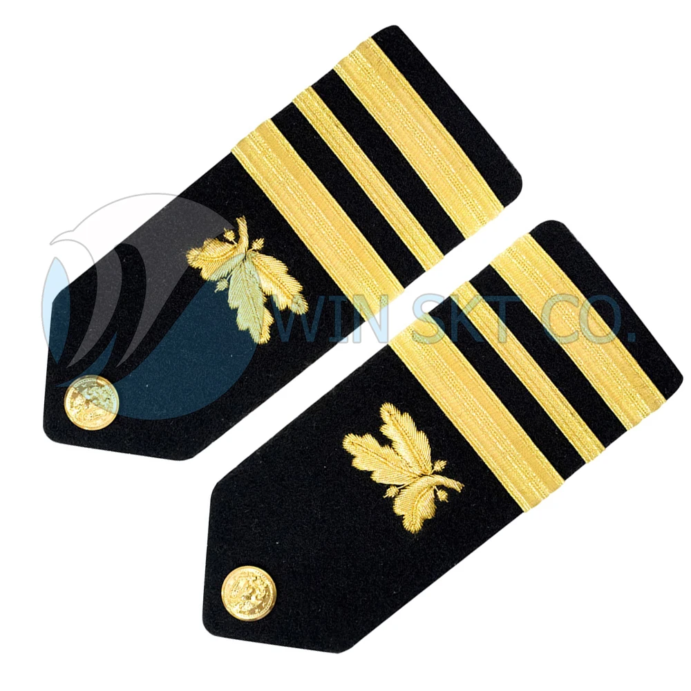Pakistan Manufacture Navy Uniform Shoulder Board Custom Captain Pattern Pilot Rank Epaulet
