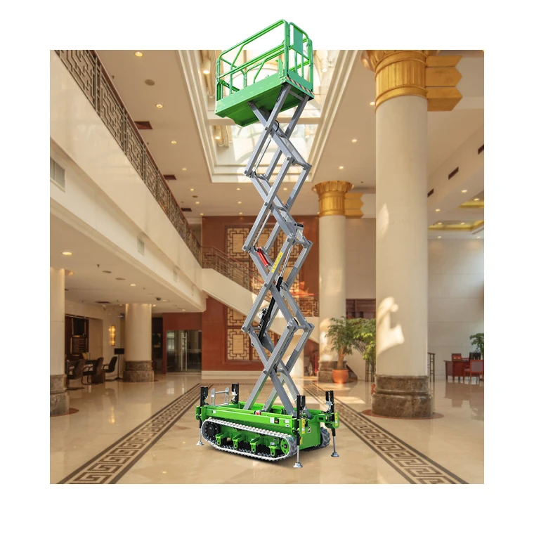 Regulating Elevator Mobile Electric Aerial Work Platform Scissor Lift Hydraulic All Terrain Use
