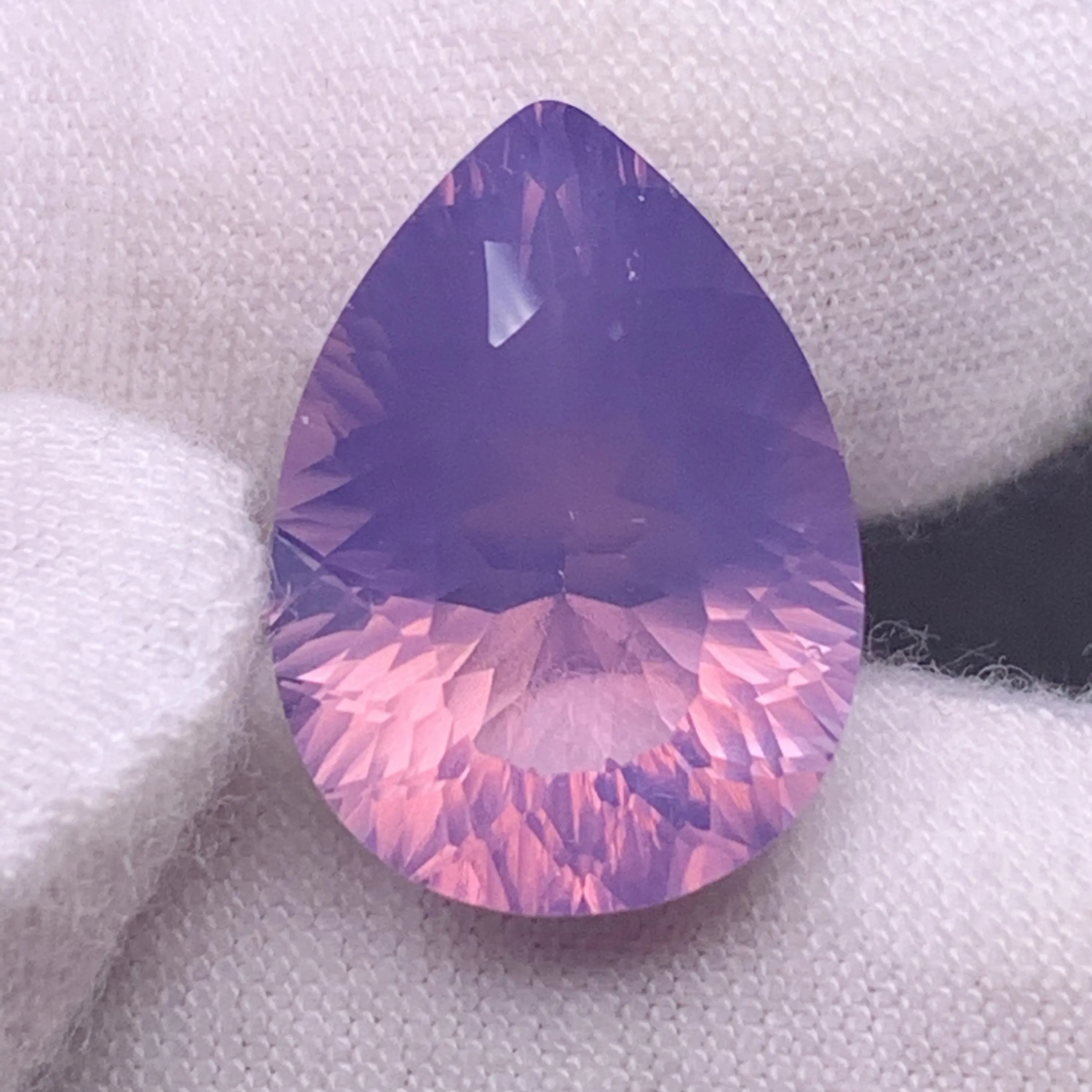 Light Purple Natural Lavender Quartz Gemstone Loose Pear Shape for Making Jewelry
