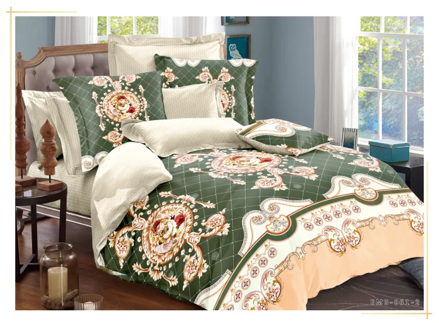 Fashion luxury bedding set bedroom furniture set machine washable bed sheet set queen and king size for bed