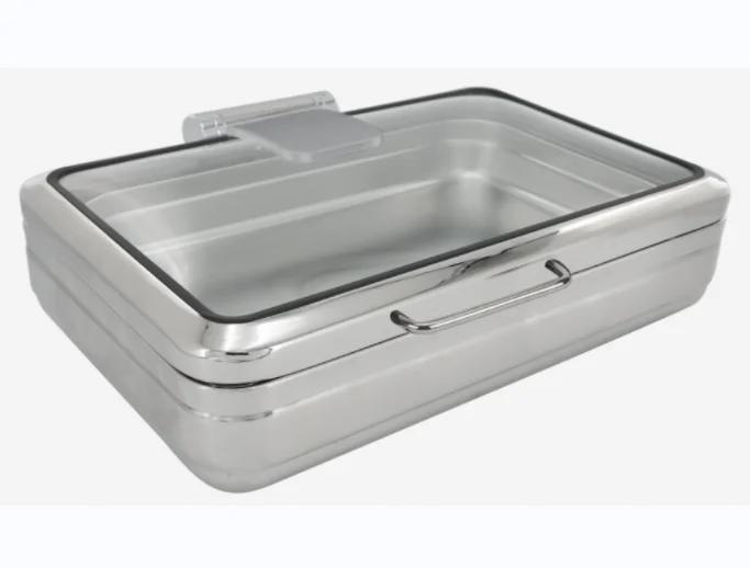 luxury buffet food display on restaurant tables electric food warmer