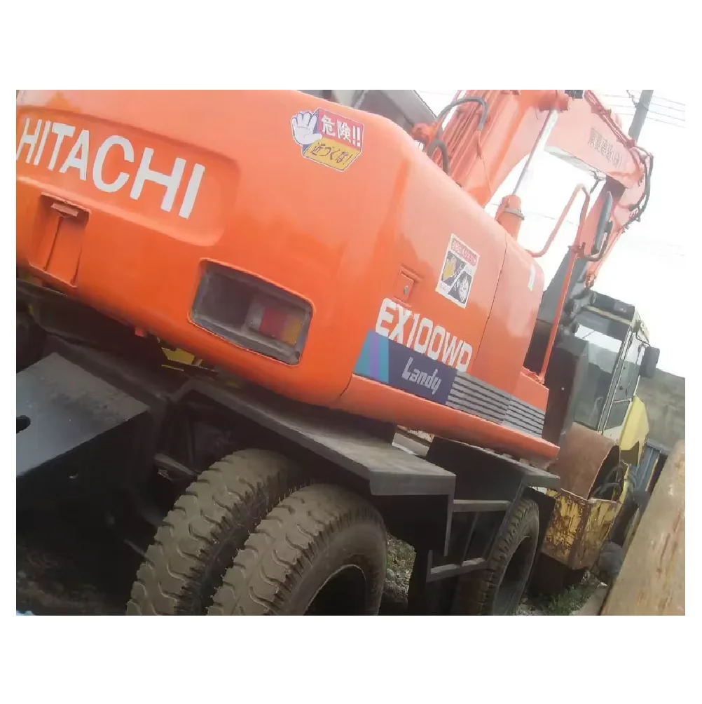 Подержанный Hitachi EX100WD-3 оптовая продажа подержанный колесный экскаватор строительная машина для продажи