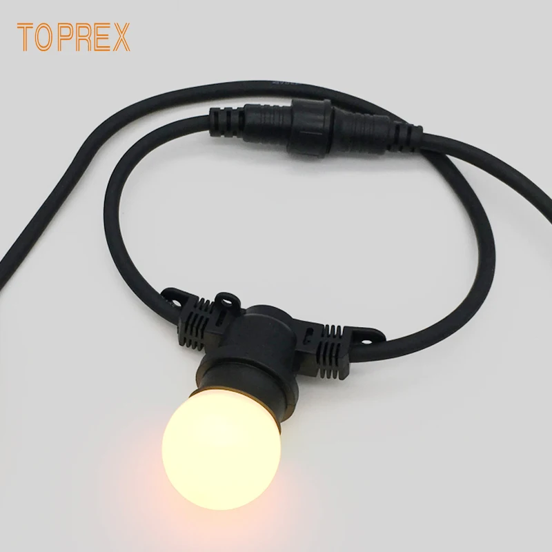 Connectable E27 String Edison Festoon Lights Shatterproof Led Lighting Ball Decoration 12V Outdoor Light Bulbs for Patio IP65