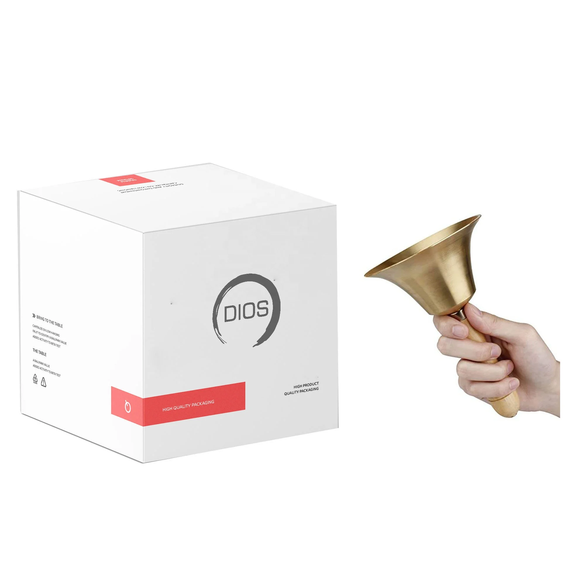 Full body Pure Brass Handle Bell new Design brass Hand bell Peon Bell For Office In Wholesale Price in low moq