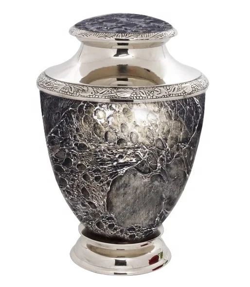 MODERN AND ALTERNATIVE ASHES CREMATION URN BLACK ADULT CREMATION URN ENGRAVED HIGH QUALITY MEMORIAL URN