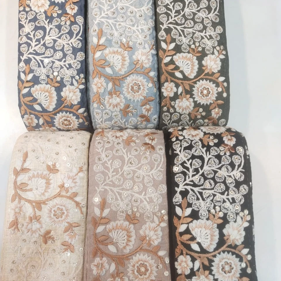 Wholesale Factory Cotton Floral Eyelet Embroidered Lace Trim with Assorted Patterns for DIY
