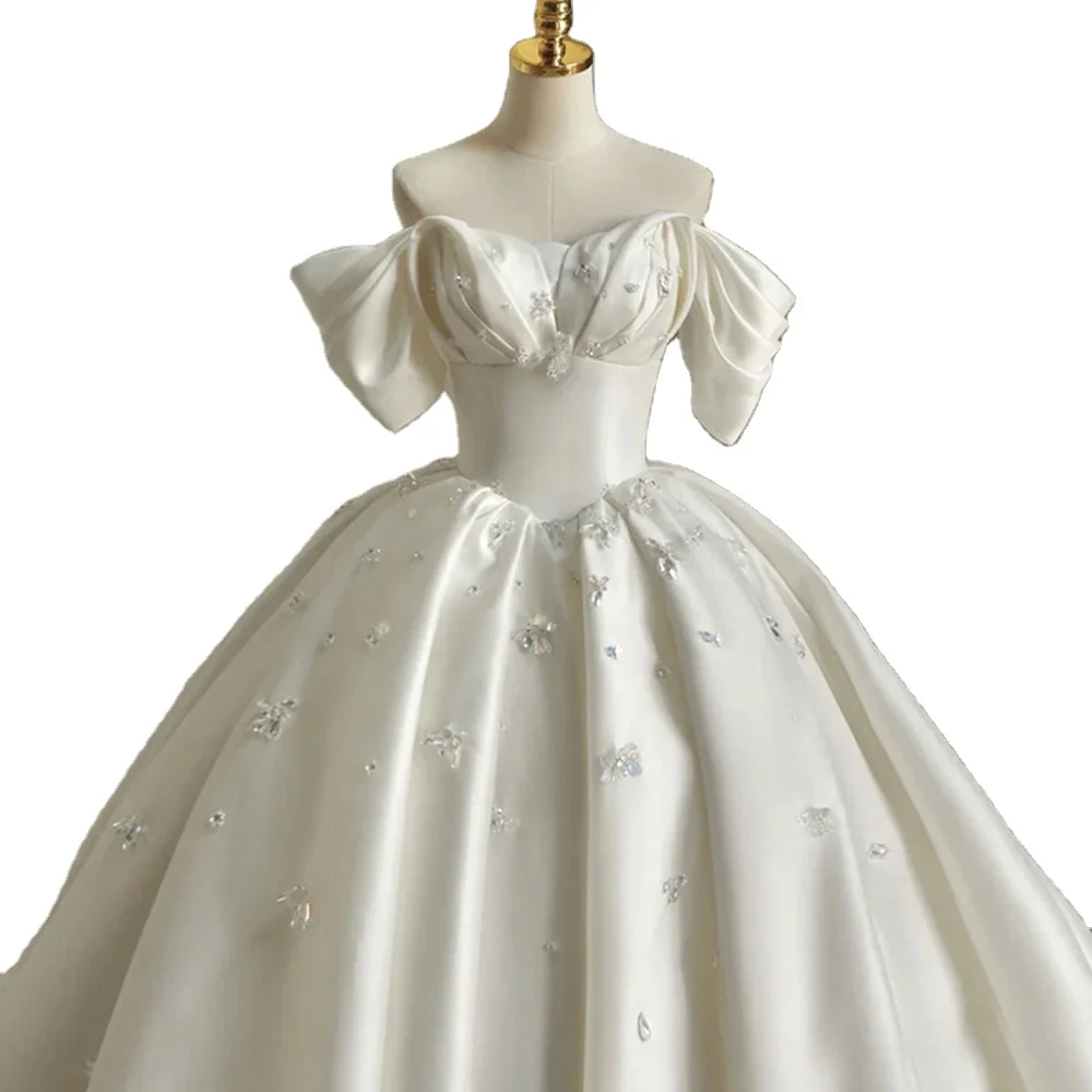 sexy Custom Made A  Bride beautiful Dress Wedding Dress Bridal full Size Fancy  heavy Dress For Wedding full western hot look