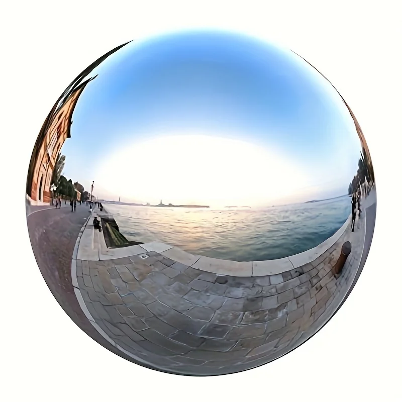 Inflatable garden mirror ball, hollow floating reflective hemisphere, for household outdoor pond housewarming