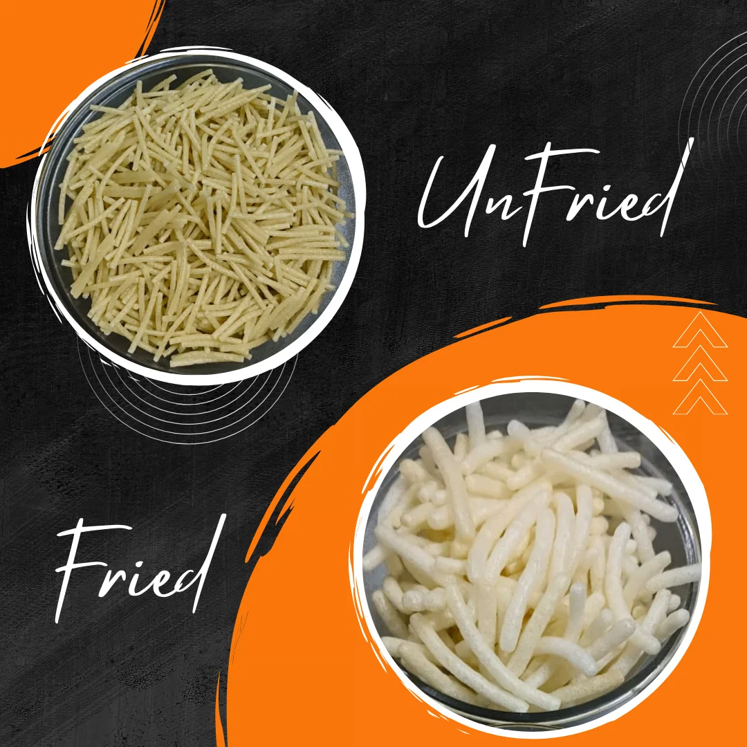 Coloured Unfried Fryums Grain Snacks Delicious and Healthy Snack Food