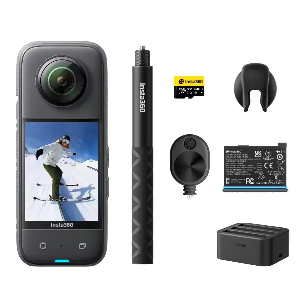 Новая Экшн-камера Insta 360 X3 5,7 K видео 10 м Водонепроницаемая Стабилизация состояния потока Insta 360 One