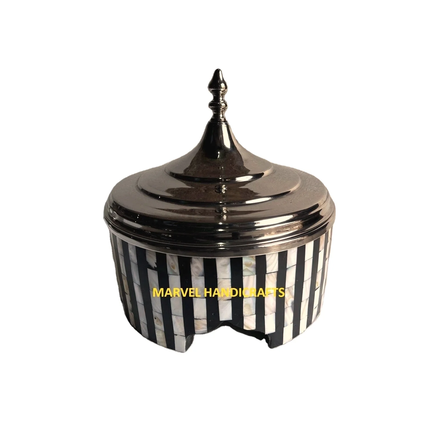 Ramadan 2022 mother of pearl inlay wooden Serving casseroles stainless steel Food Warmer hotpot mop Serving casserole cookware