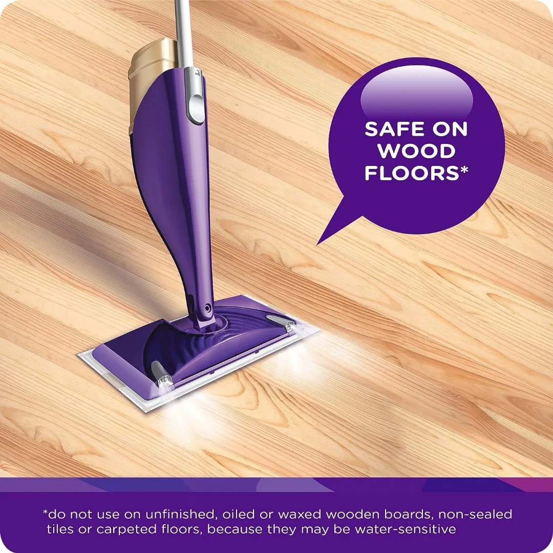 Swiffers Sweeper Dry + Wet XL Sweeping Kit, 1 Sweeper, 8 Dry Cloths, 2 Wet Cloths