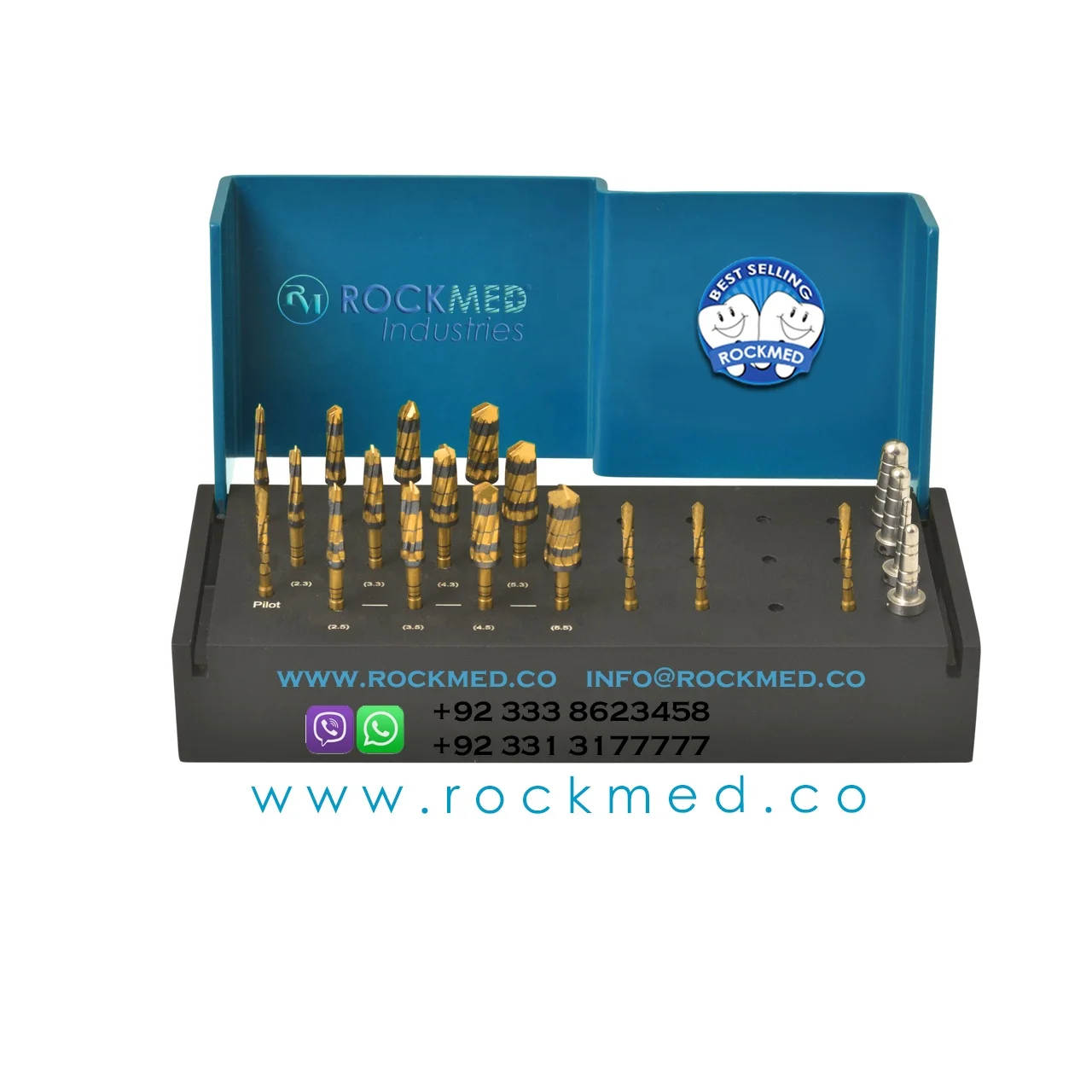 Dental Implant Guided Osseodensification Surgery Drills Kit with Stoppers Wholesale Osseodensification Dental Bur Drills Implant