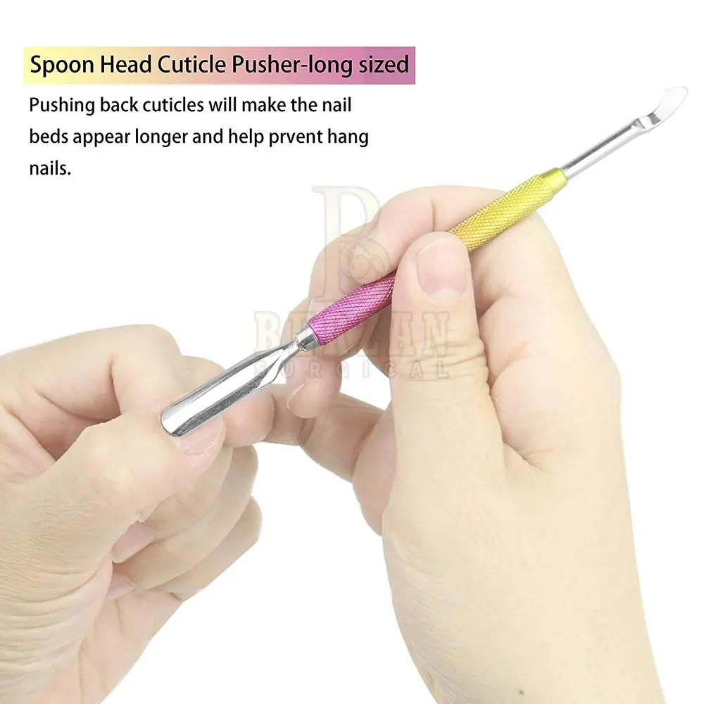 Personalised Logo Metal Nail File Cuticle Nipper Pusher Remover Cuticle Pusher/Nail Tools/Beauty care instruments