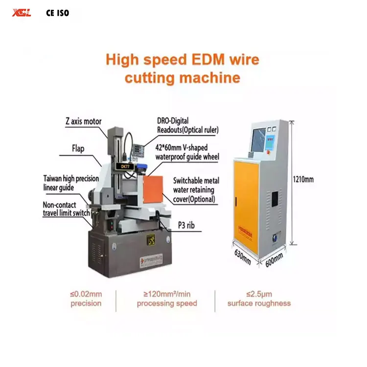 DK7763F Worktable travel630*800mm machine fully automatic cnc wire cut edm machine