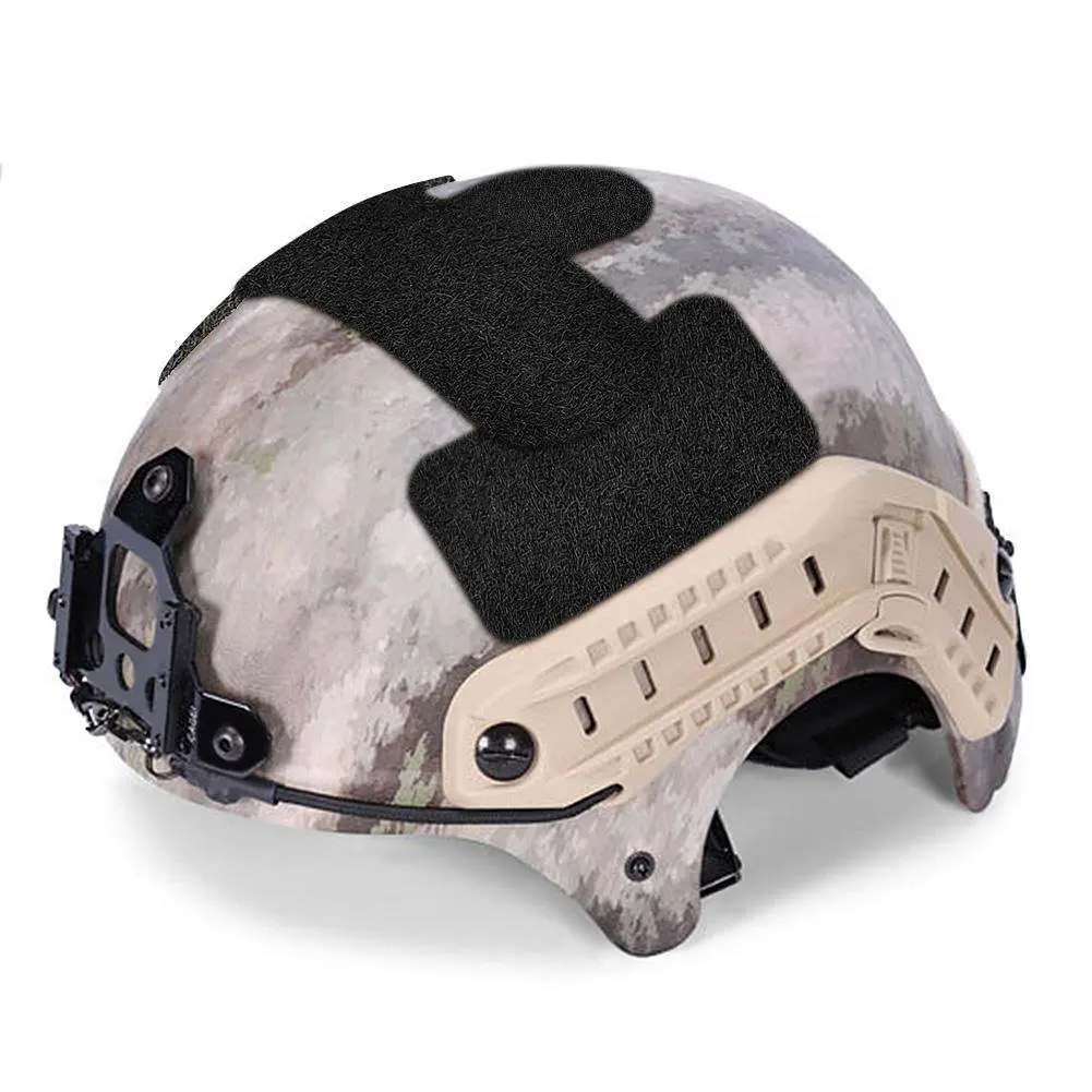 Black tactical helmet accessories hook and loop set 5-piece helmet attachment sticker hook and loop for Helmet
