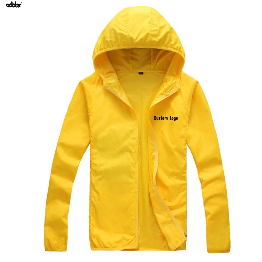 2022 Blue High Quality Custom Design Water Proof Light Weight Loose Fitting Hiking Camping Tactical Wind Breaker Coat