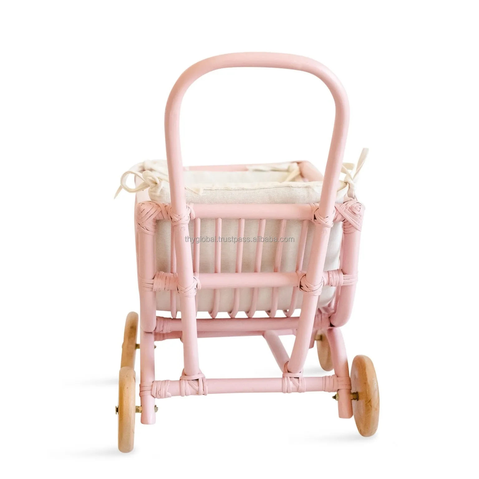 Популярная трендовая детская ротанговая коляска детские игрушки маленькая для кукол винтажная симпатичная из ротанга