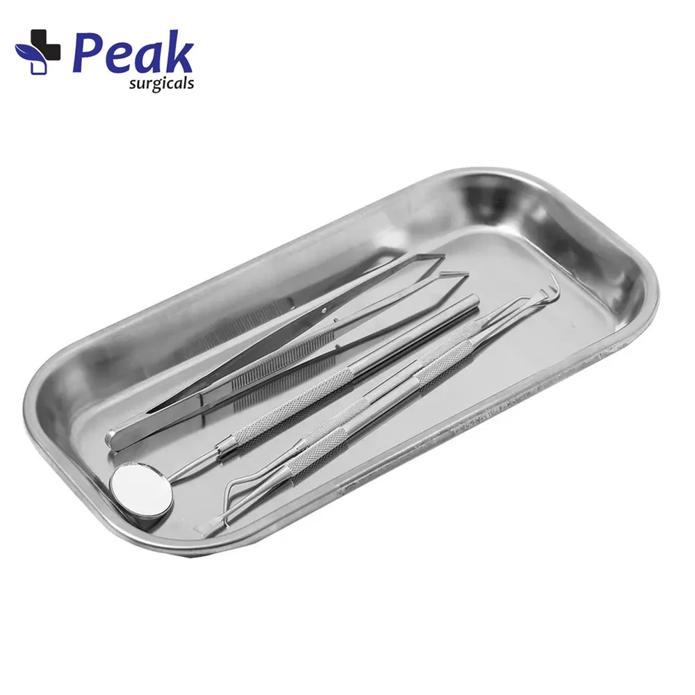 Stainless Steel Medical Instrument Tray Useful Tool for Clinic Lab Dental Instrument Tray Basic surgical instrument tray