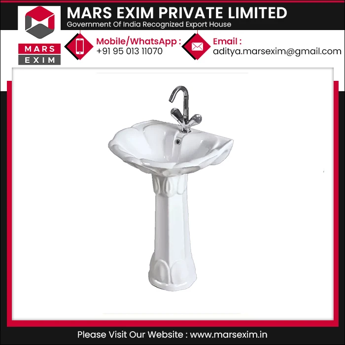 Complete Set Of Luxurious Quality Ceramic Wash Basin Pedestal Sanitary Ware