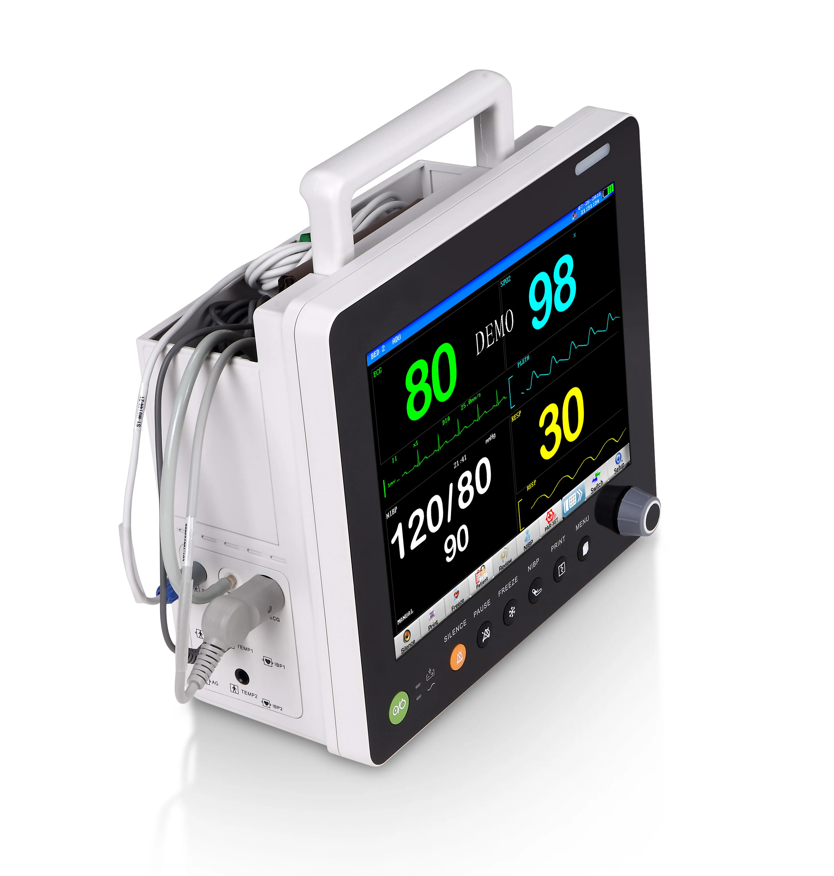 15 Inch High Quality ICU Multiparameter Patient Monitor hospital portable vital sign monitor Human Multi-parameter SIN-SPM05