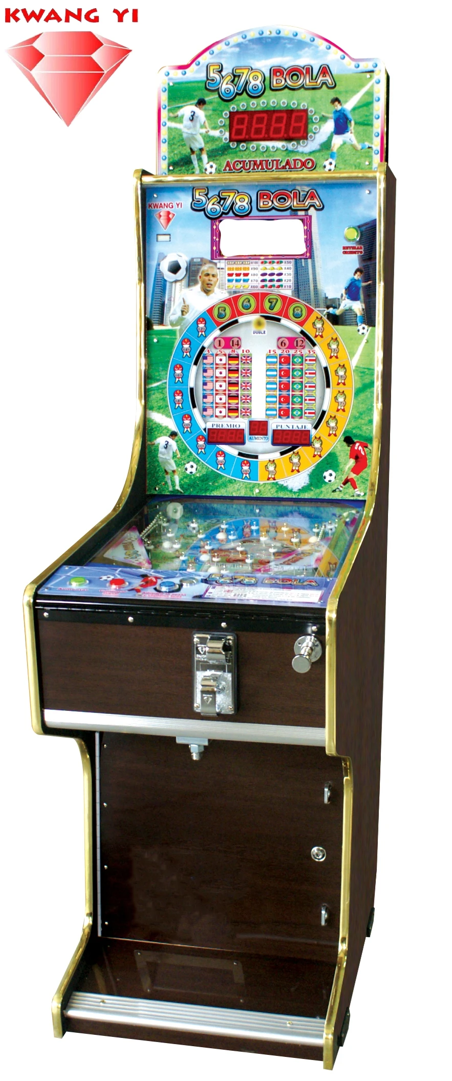 5678 8 bolas con rodillo pinball game machine