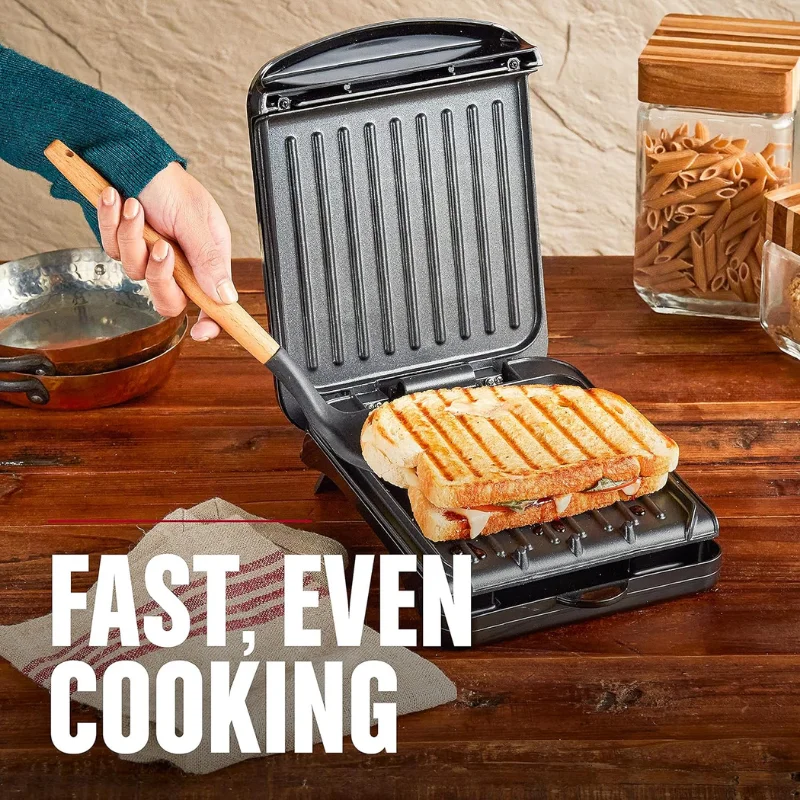 WHOLESALE George Foreman 2 Serving Classic Plate Electric Indoor Grill and Panini Press,  GRS040B