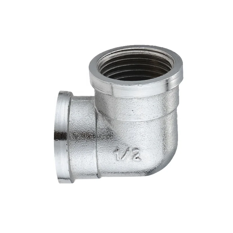 Никелированная 90 градусов локоть L латунных фитингов из нержавеющей стали железный соединитель фитинг