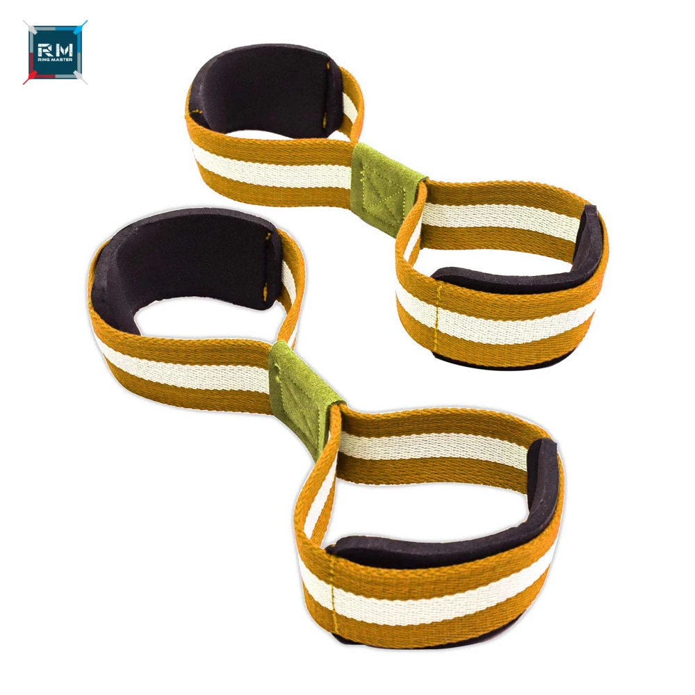 Fitness Safety Padded Figure 8 Lifting Straps for All Types of Lifting Exercises Including Powerlifting Weightlifting Shrugs