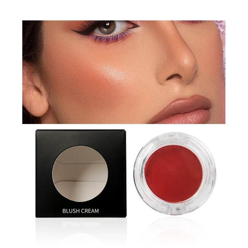 7-Color Glitter Brightening Face Makeup Long Lasting Glow Private Label Blush Cream Custom Logo for All Skin