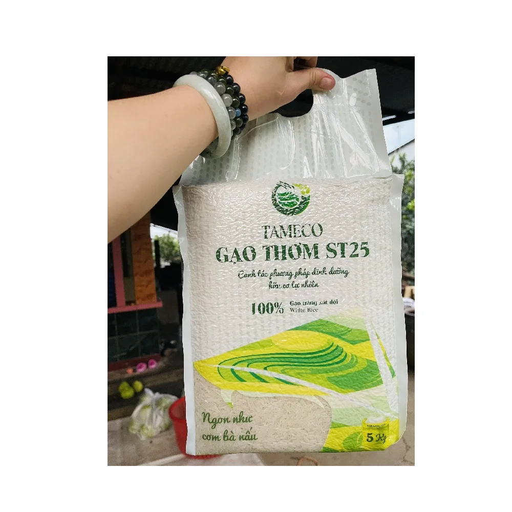 Customized logo cheap price type dried packaging 6 months life shelf wholesale rice ST25 White Rice from Vietnam
