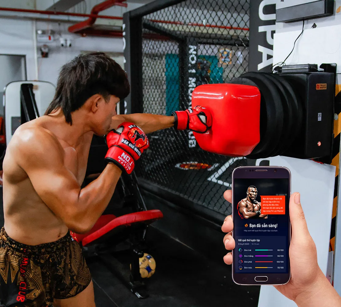 High-Tech Wall-Mounted Boxing Training Machine with Music Integration, AI Assistant Suitable for All Ages, Home Gyms and Dojos