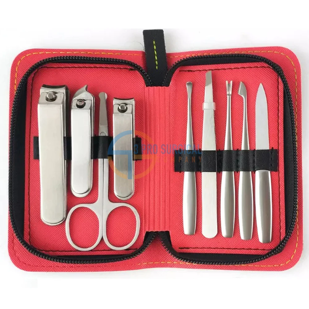 3Pro Customized Professional Manicure Pedicure Set Stainless Steel Bits Beauty Salon Box Packed Grooming Equipment Polish