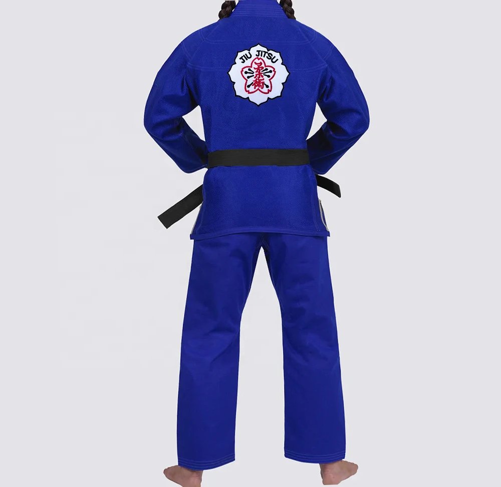Customized Blue Pearl Weave BJJ Gi Xelent MMA Kimono Jiu Jitsu Gi Uniform for Women 2024 Cotton Martial Art Gear